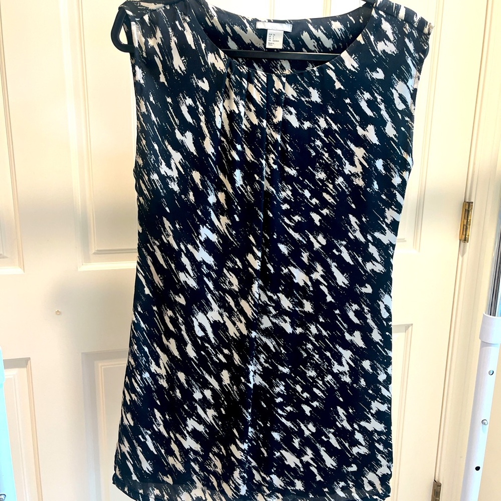 Black and White silky dress